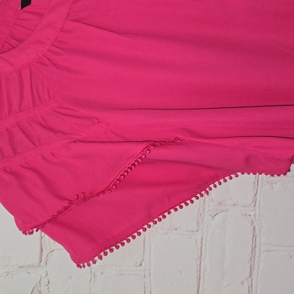 Zac & Rachel Tiered Sleeve Button Front Blouse Women’s Plus Size Top 2x - Picture 5 of 13